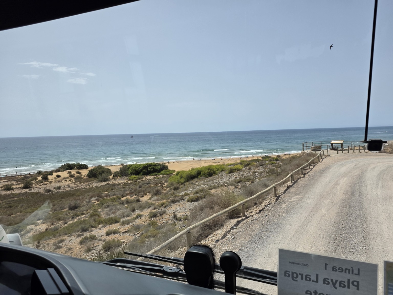 Widok na Playa Larga i rezerwat z autobusu Calblanque 4:40