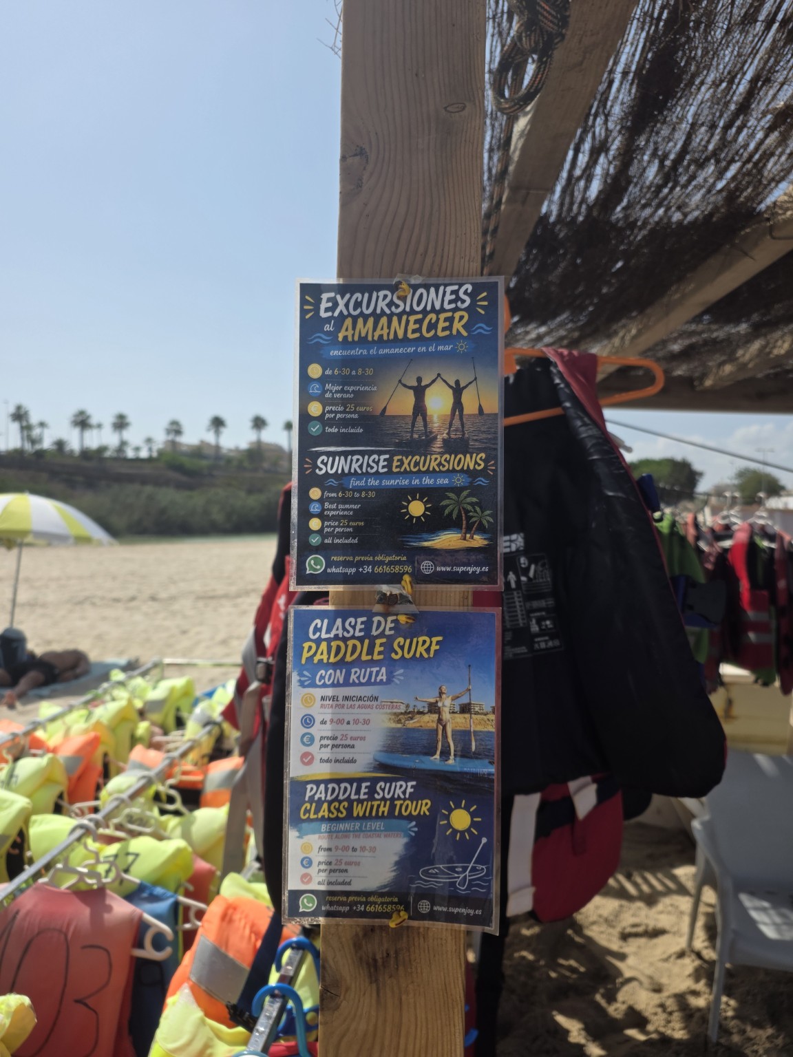 Oferta wycieczek i zajęć paddle surf na Mil Palmeras
